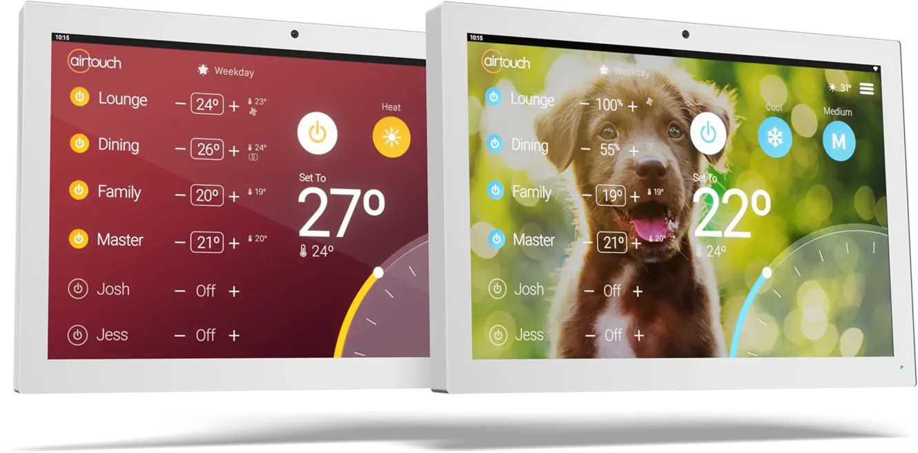 Two AirTouch 5 smart control panels